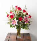 Ultimate Dozen Red Roses with Lilies - Luxe Line - Bartz Viviano