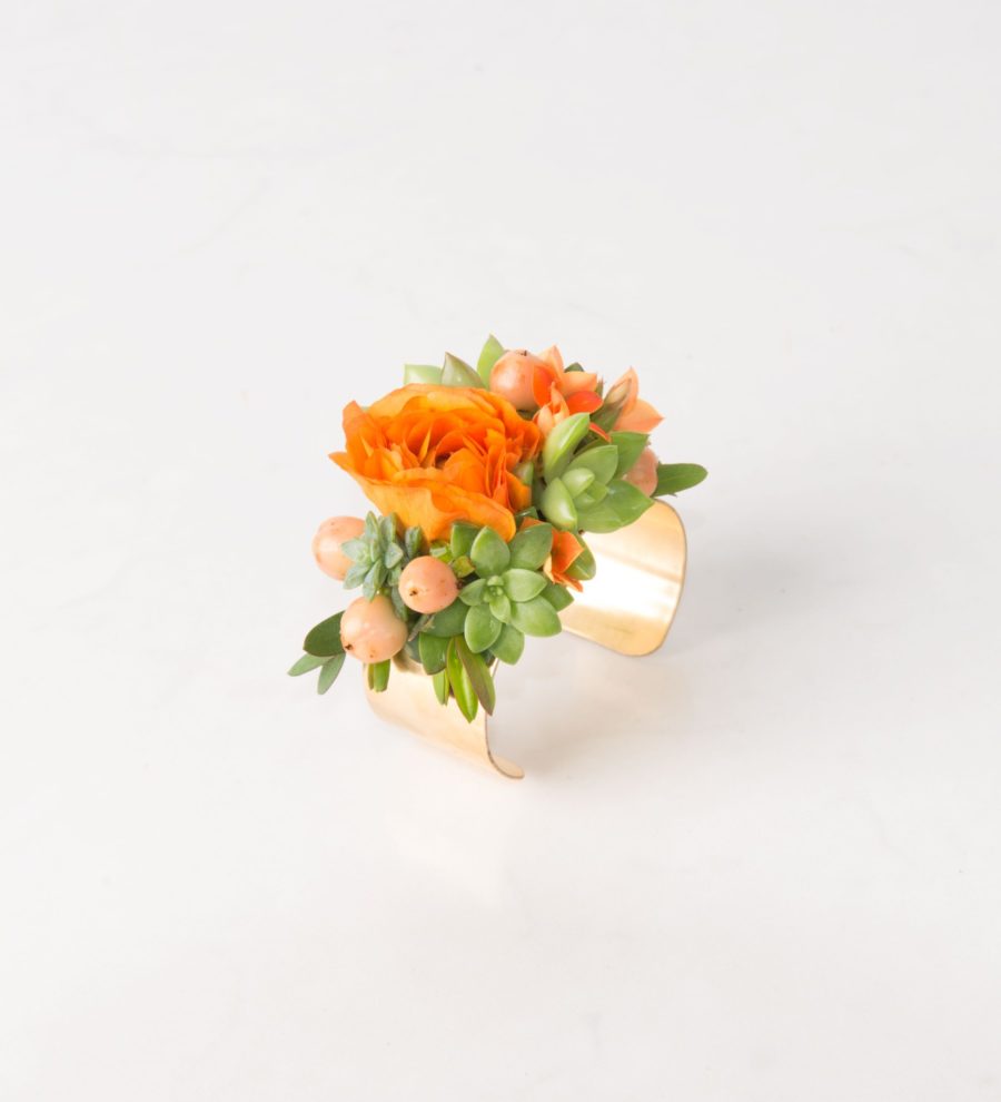 Flower Cuff - Orange Blooms - Bartz Viviano