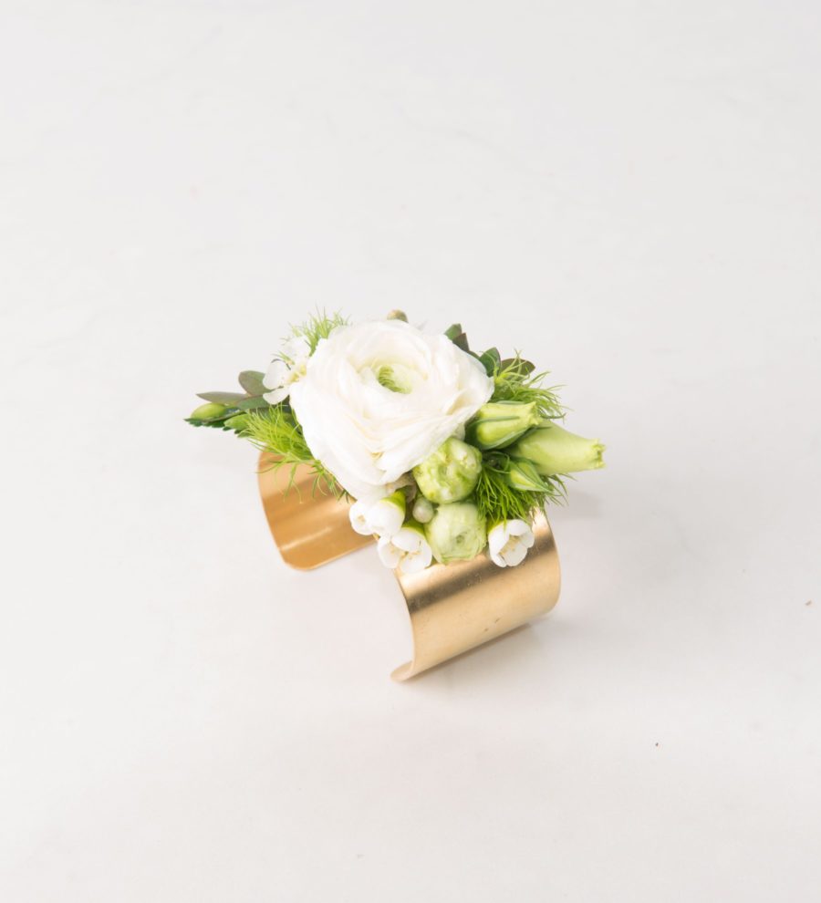 Flower Cuff - White Blooms - Bartz Viviano