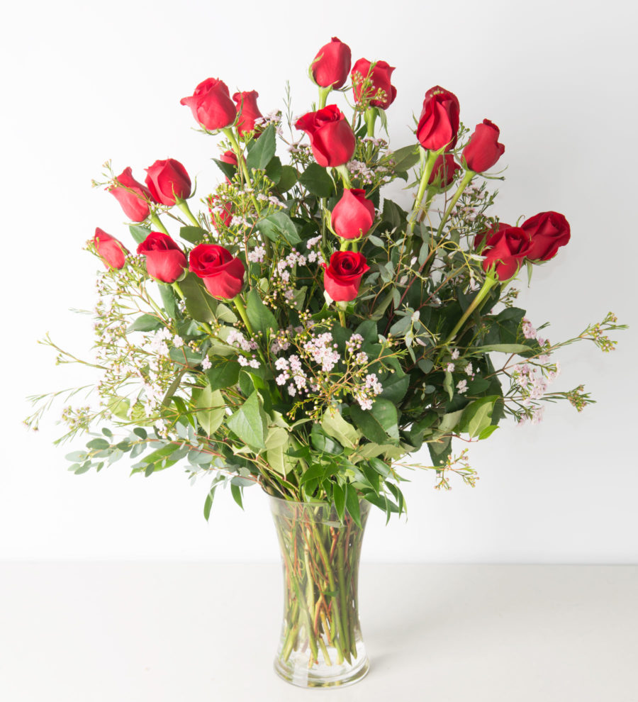 Two Dozen Premium Roses with Accent Flowers - Luxe Line - Bartz Viviano