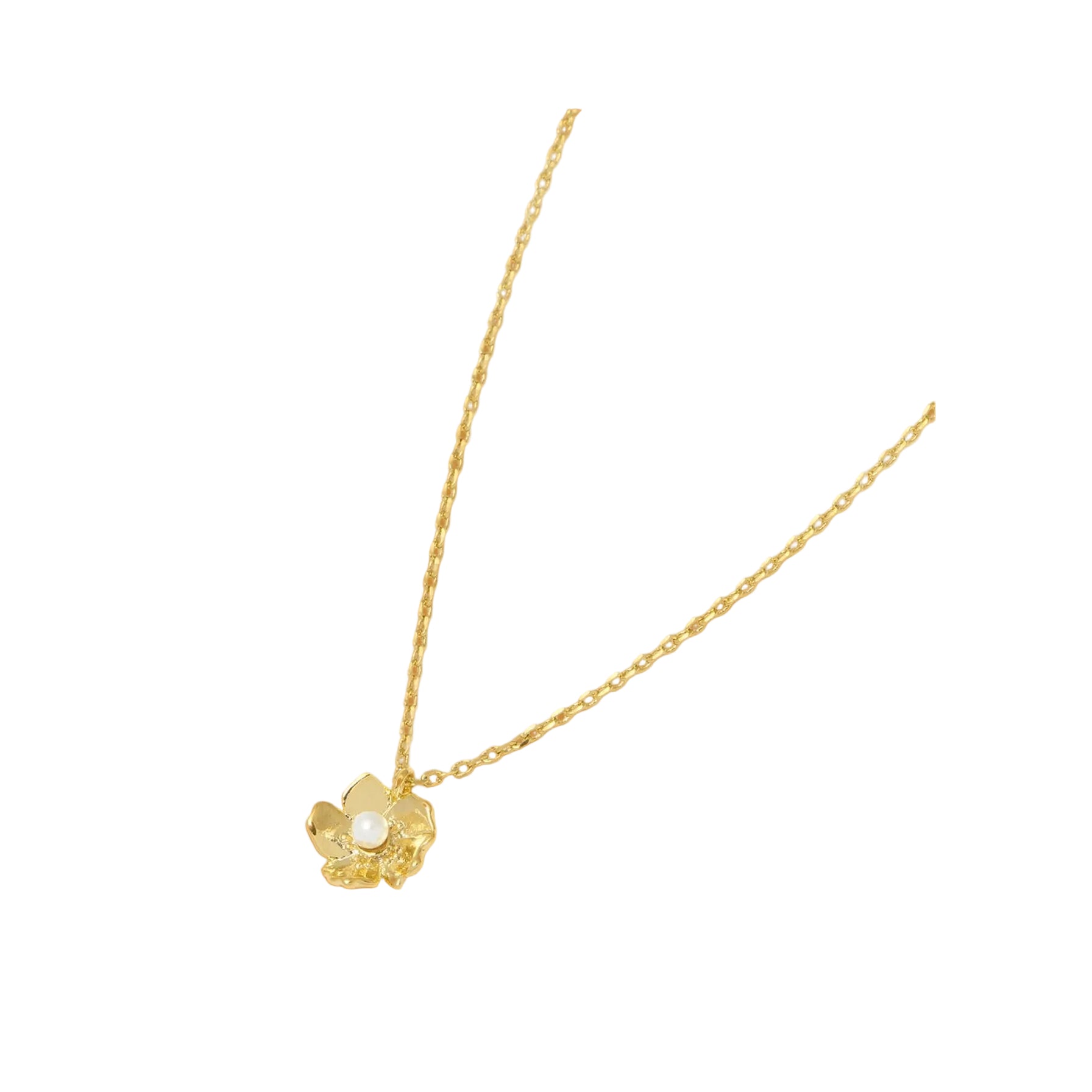 Estella Bartlett - Gold Buttercup Pendant with Pearl Necklace - Bartz Viviano