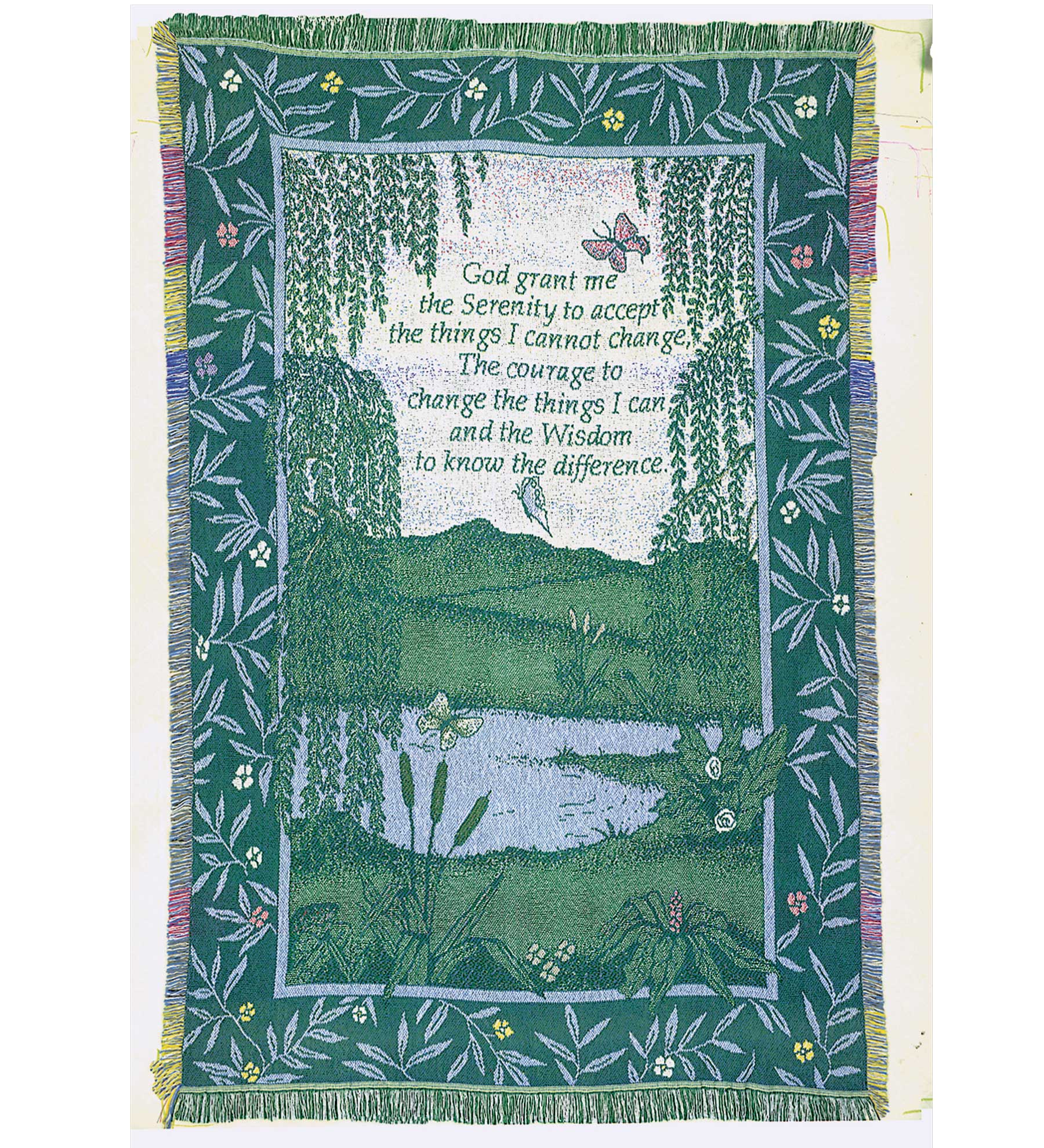 Sympathy Afghan - Serenity Prayer - Bartz Viviano