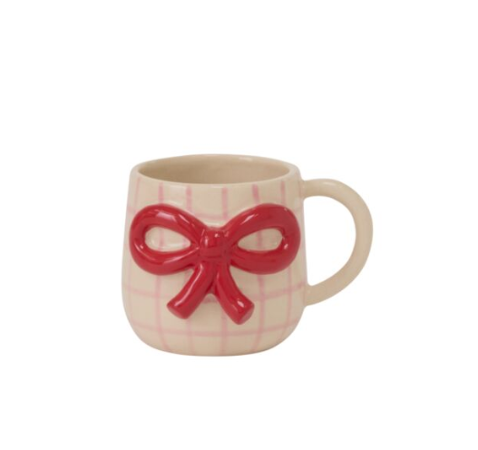 Accent Decor - Red Bow Mug - Bartz Viviano