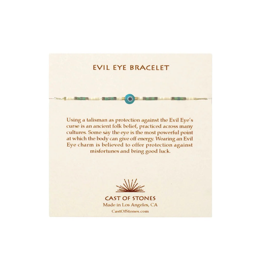 Cast of Stones - Evil Eye Bracelet - Blue Sea & White