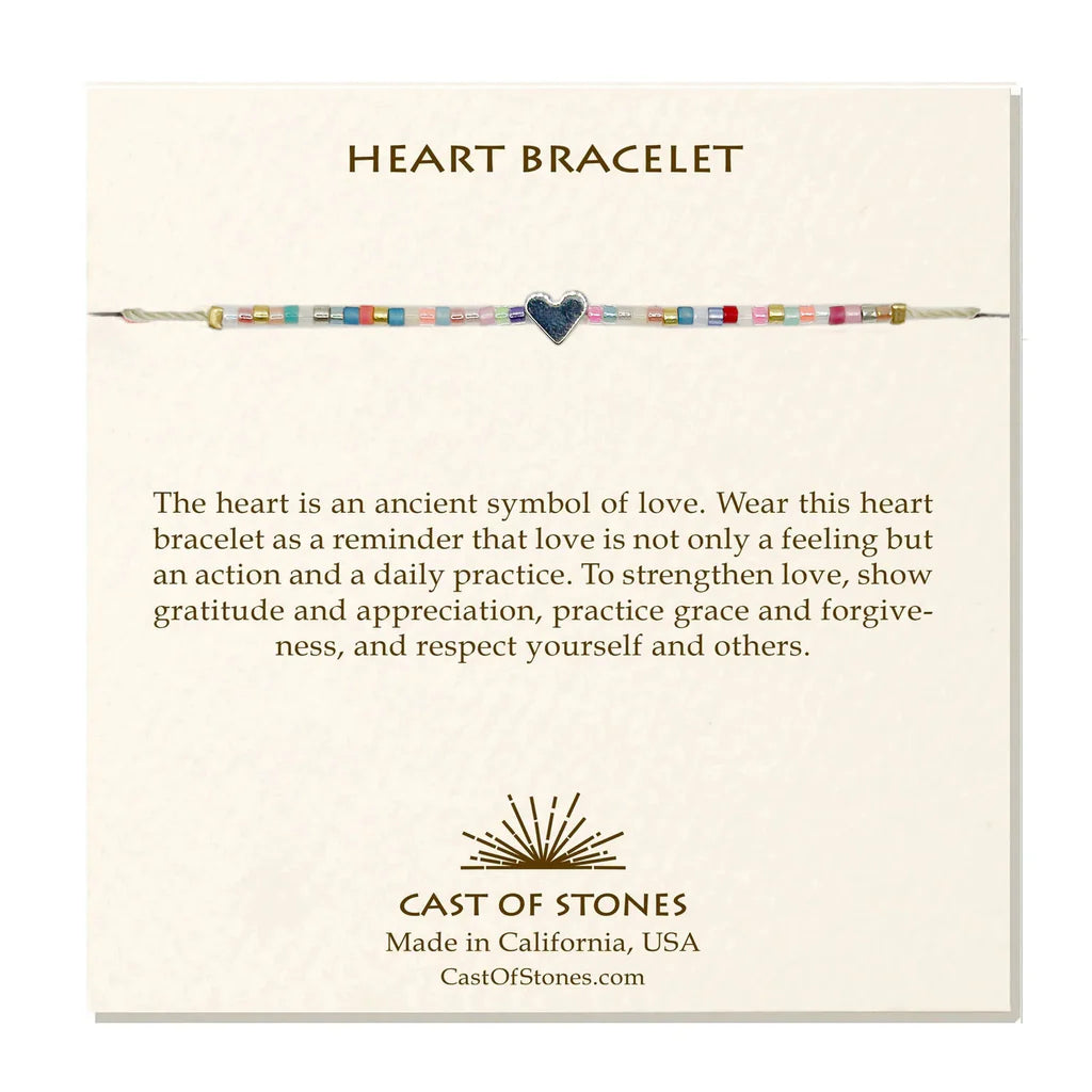 Cast of Stones - Heart Bracelet - Silver Sweetheart