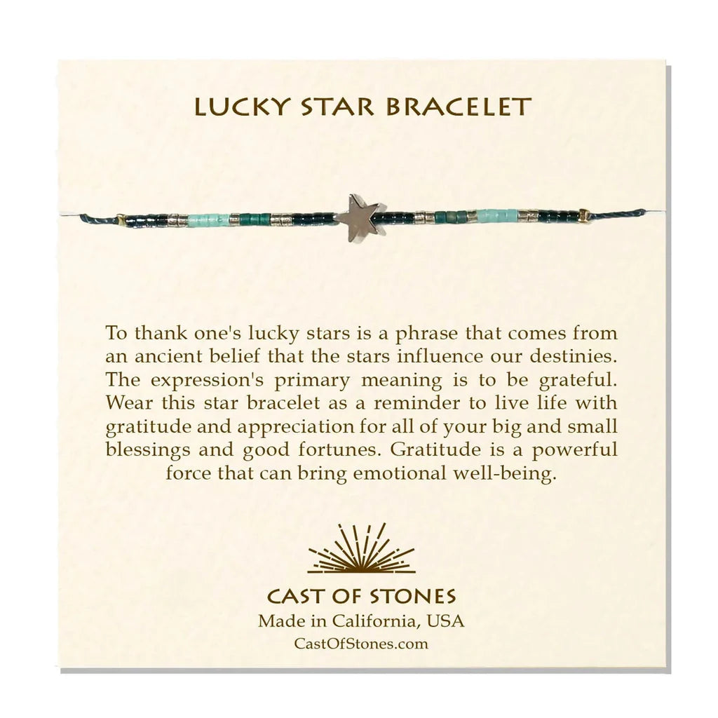 Cast of Stones - Lucky Star Bracelet - Silver/ Blue