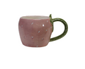 Creative Co-op - 12 oz. Hand-Painted Stoneware Strawberry Shaped Mug - Bartz Viviano