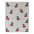 Creative Co-op - Cotton Knit Baby Blanket with Cherries