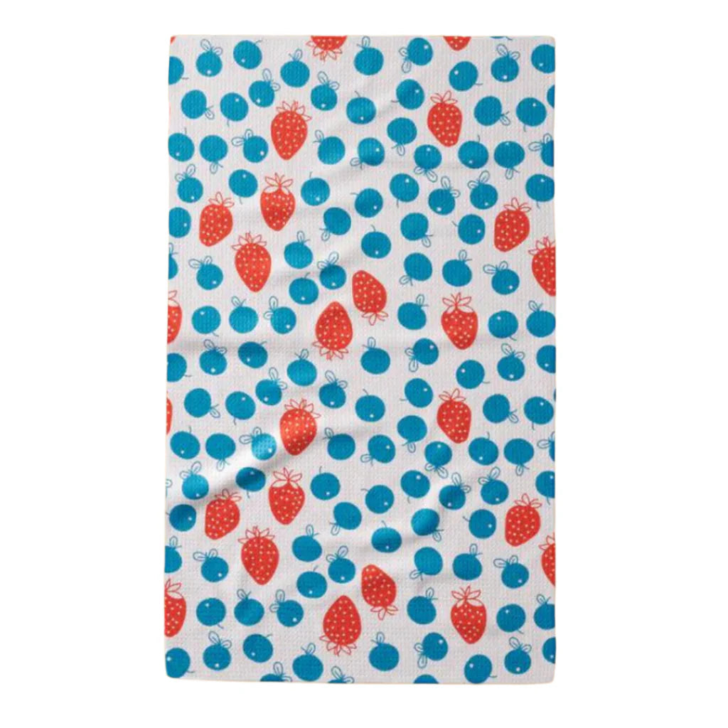 Geometry - Star Spangled Berry Tea Towel - Bartz Viviano