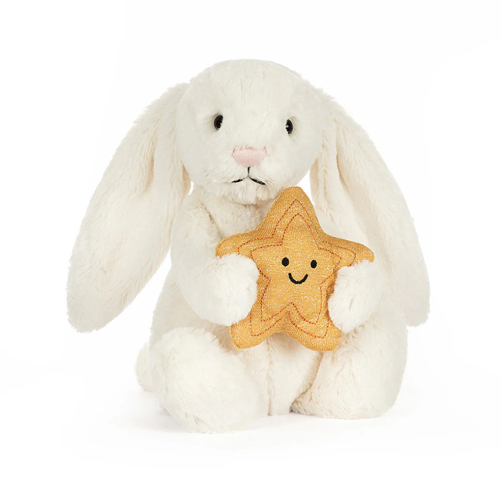 Jellycat - Cream Bunny with Star - Bartz Viviano