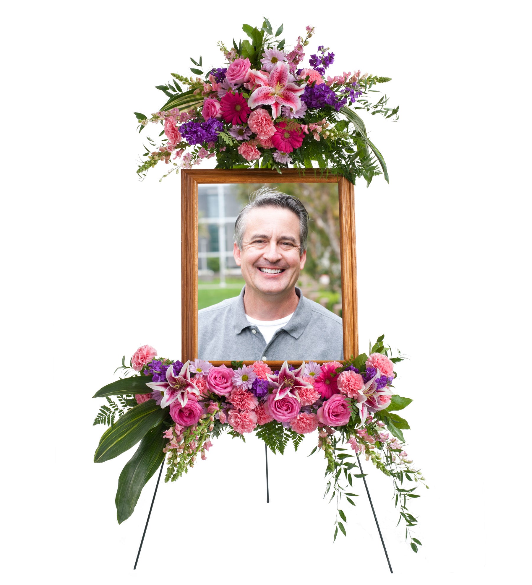 Loving Grace Picture Memorial Arrangement - Bartz Viviano