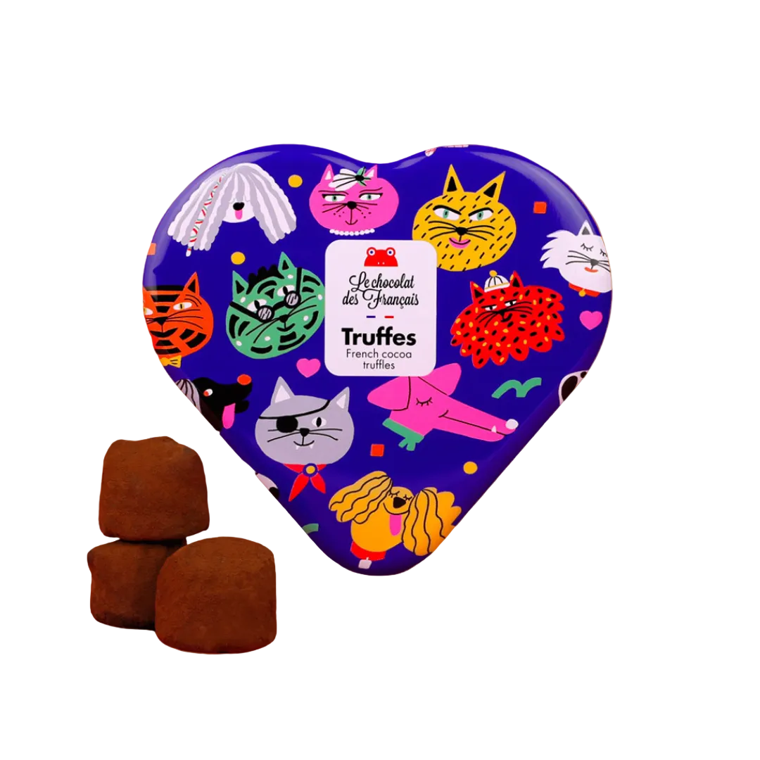 Le Chocolat Des Francais- Chiens and Chats Truffles - 5 Cocoa Truffles - Bartz Viviano