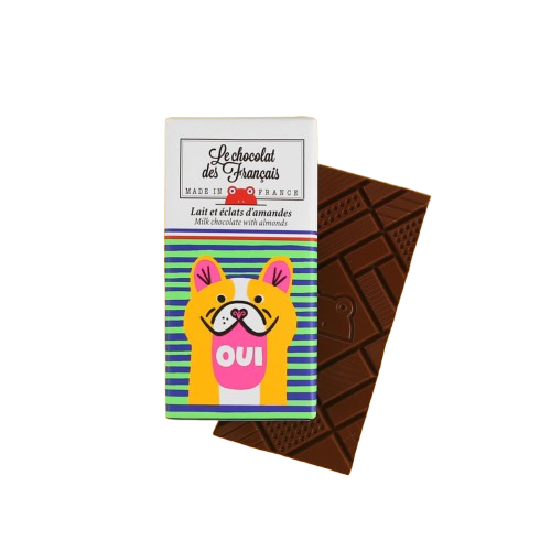 Le Chocolat Des Francais - Oui - Mini bar - Milk and Almonds Flakes