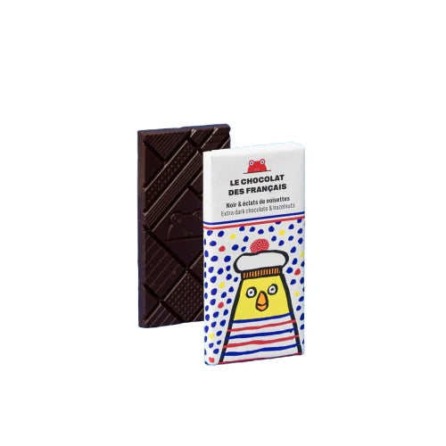 Le Chocolat Des Francais - Poule Mouillee Mini bar - Extra dark & hazelnuts