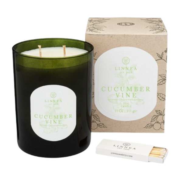 Linnea's Lights - Cucumber Vine Two Wick Candle - Bartz Viviano