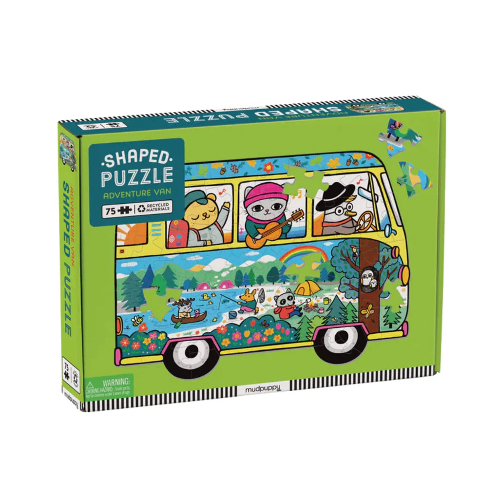 Mudpuppy - Adventure Van 75 Piece Shaped Scene Puzzle