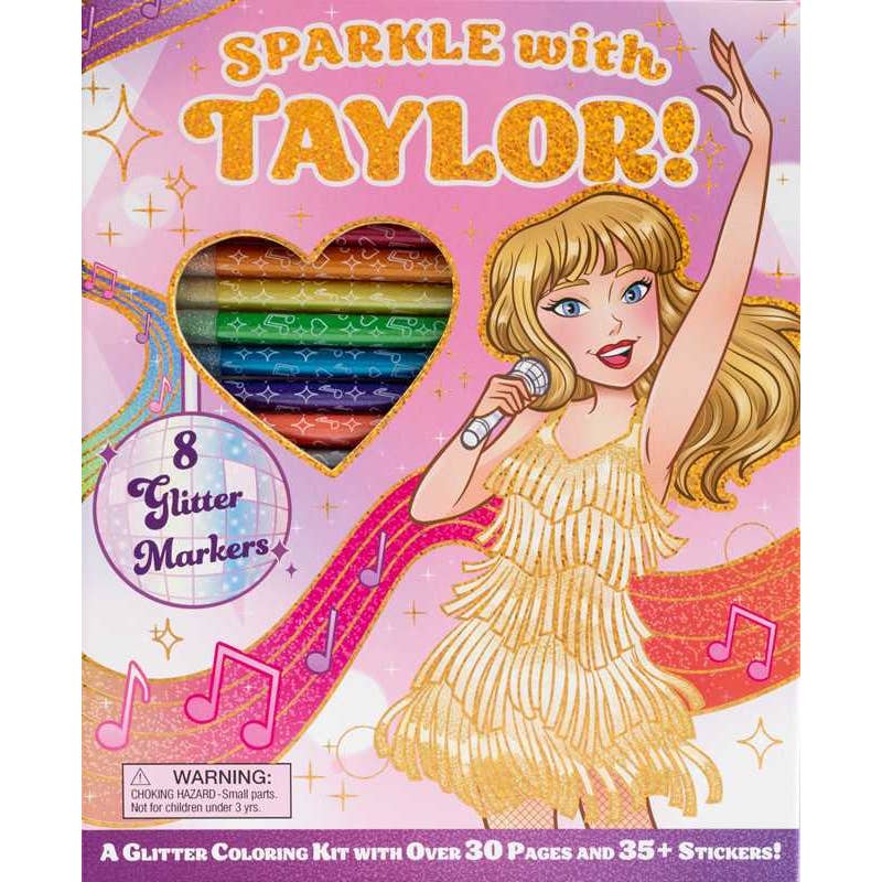 Simon & Schuster - Sparkle with Taylor! A Glitter Coloring Kit By Editors of Silver Dolphin Books