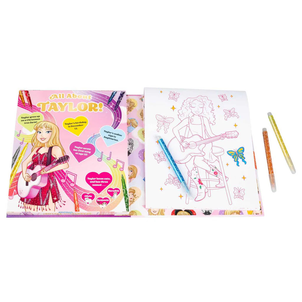 Simon & Schuster - Sparkle with Taylor! A Glitter Coloring Kit By Editors of Silver Dolphin Books