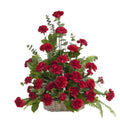 Traditional Carnation Basket Arrangement - Bartz Viviano