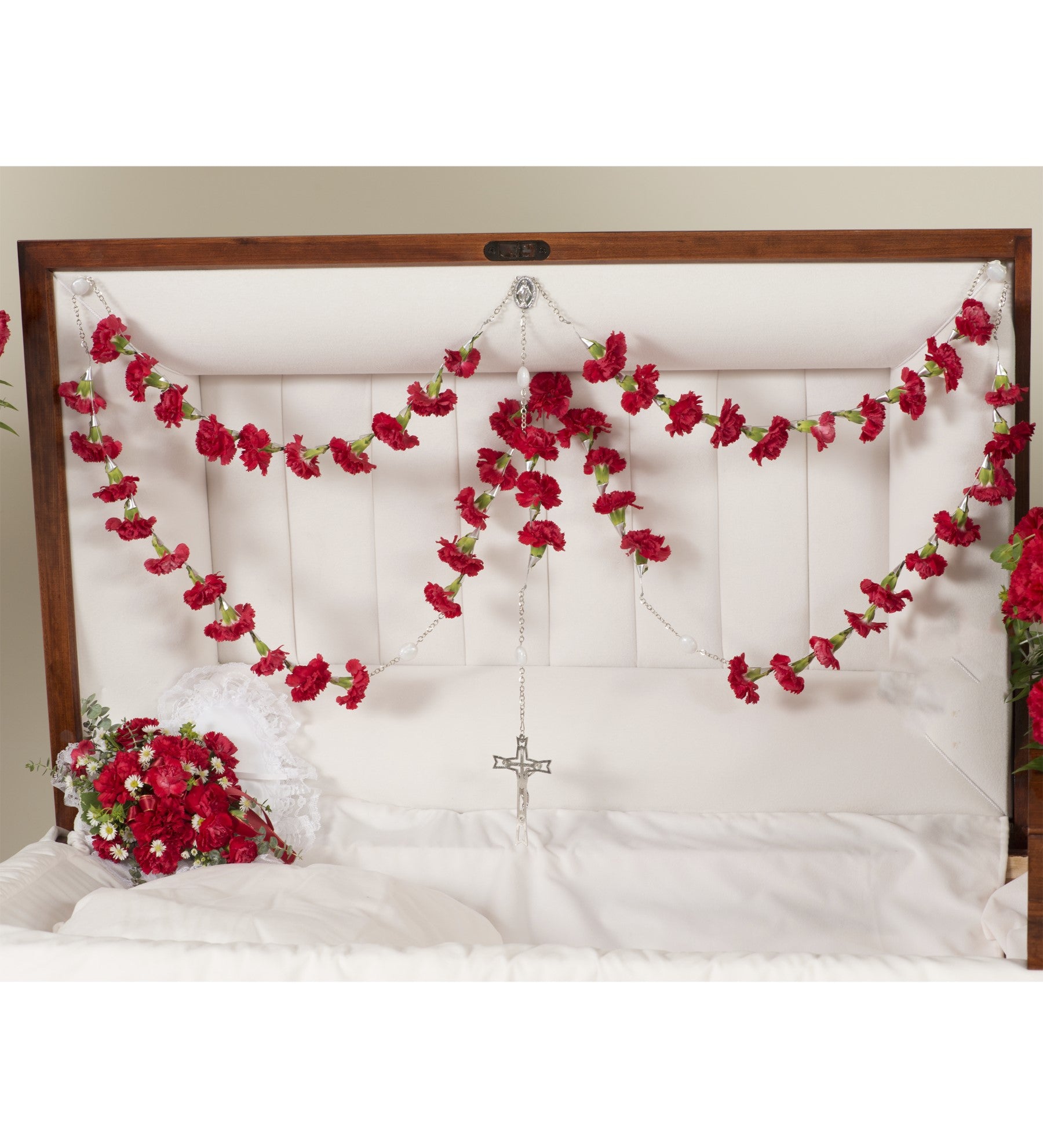 Traditional Carnation Rosary Lid Piece - Bartz Viviano