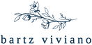 Logo with floral design and 'bartz viviano' 