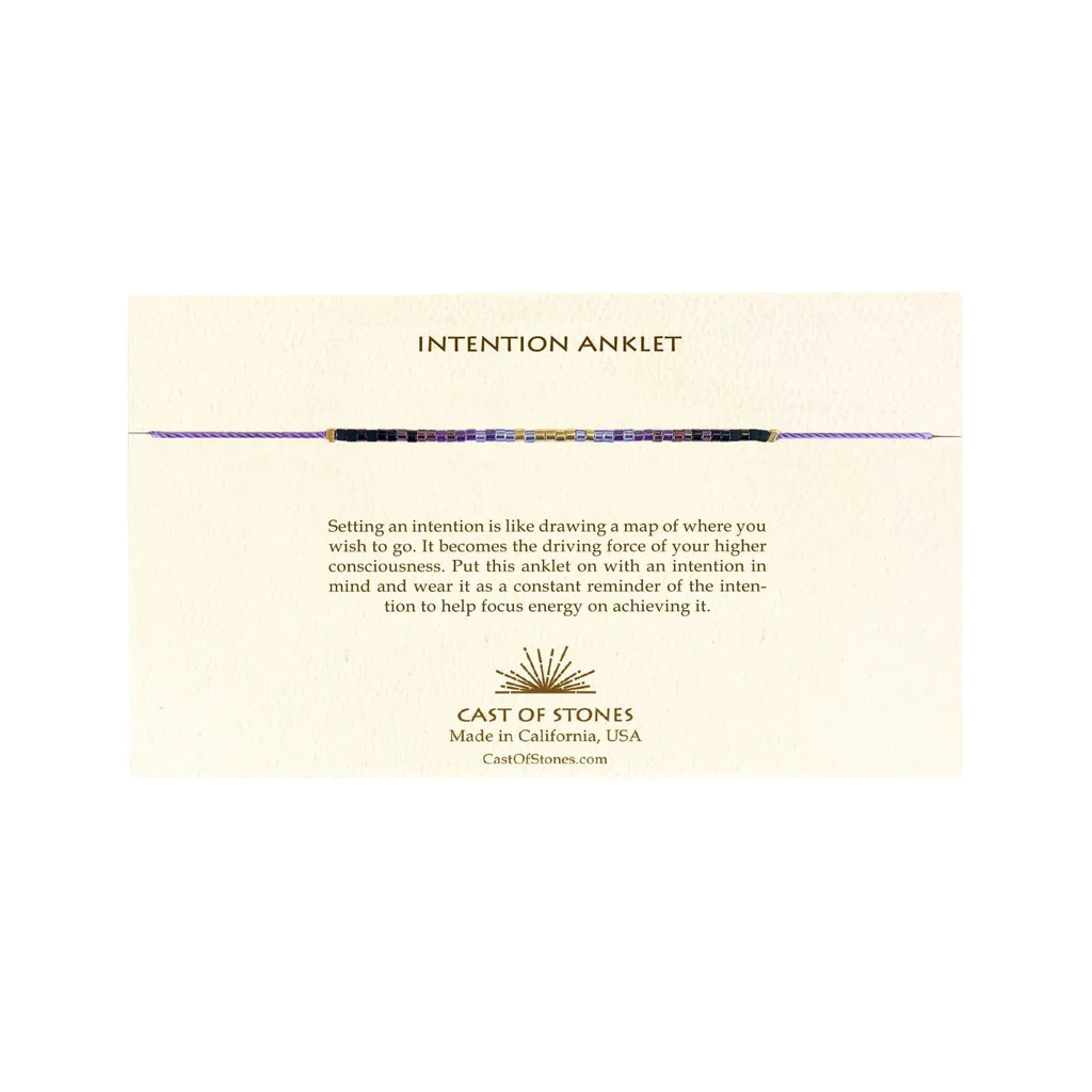 Cast of Stones - Intention Anklet - Radiant Violet - Bartz Viviano