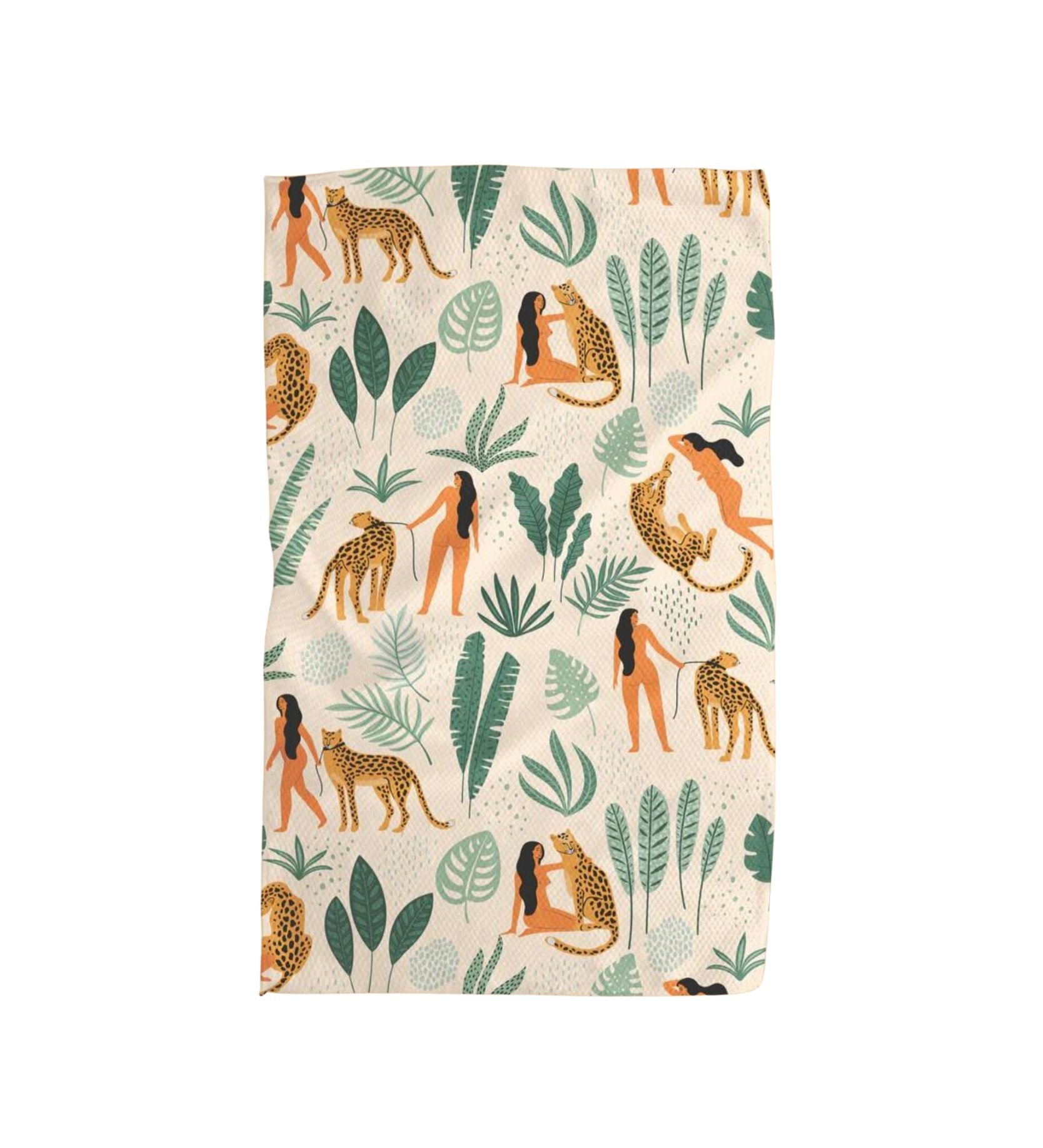 Geometry - Here, Kitty Tea Towel - Bartz Viviano