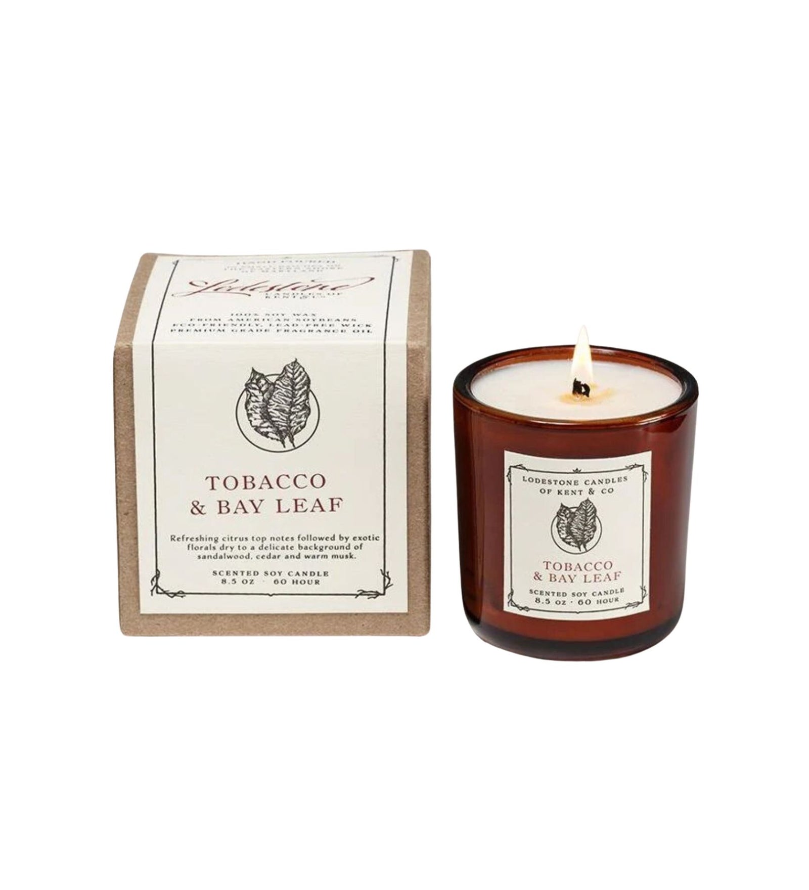 Lodestone Candles - Tobacco and Bay Leaf - Bartz Viviano