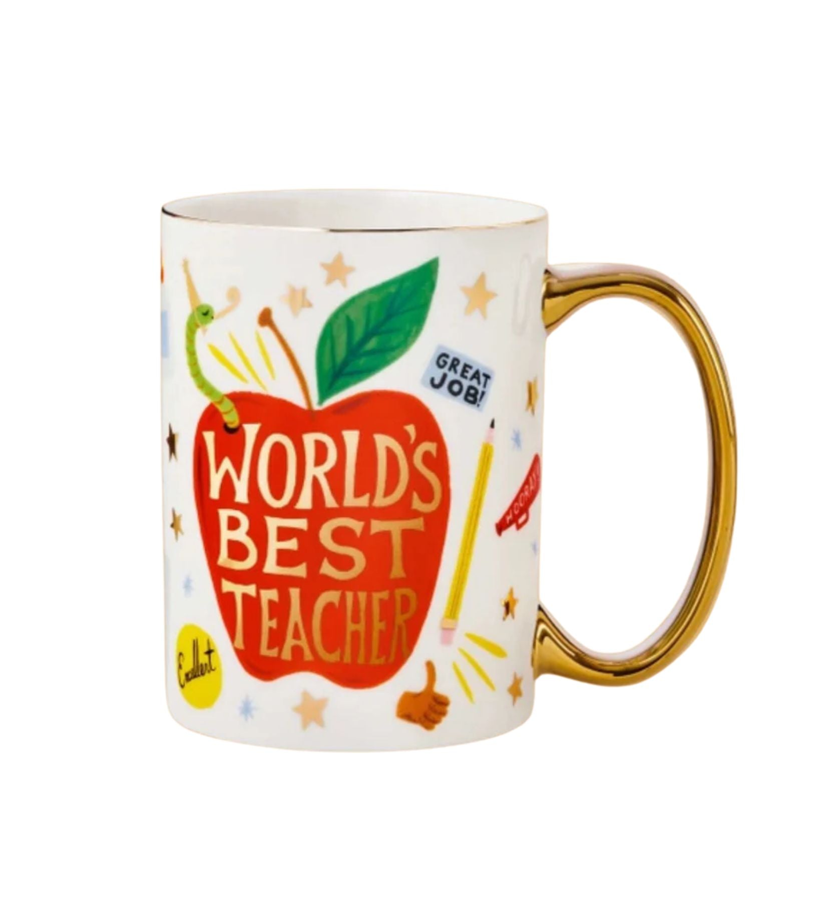 Rifle Paper Co. - World's Best Teacher Porcelain Mug - Bartz Viviano